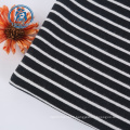 Wholesale fancy design striped cotton polyester brushed fleece fabric for garment